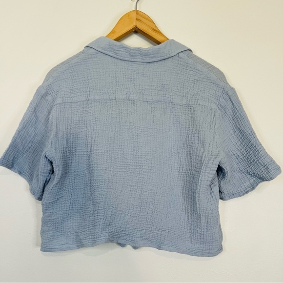 Andie The Margarita Button Up blue mist cotton gauze size small - Picture 9 of 10